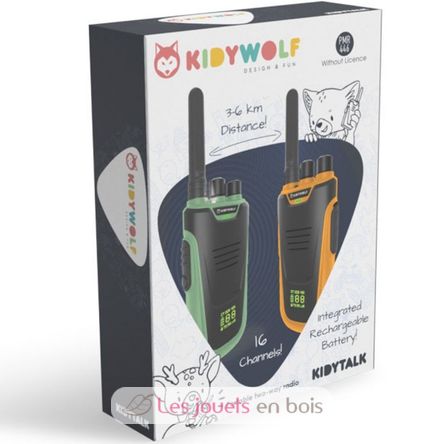 Kidytalk Walkie Talkie verde arancio KW-KIDYTALK-GO Kidywolf 6