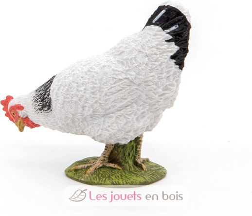 Figurina di gallina bianca che becca PA51160-3621 Papo 5