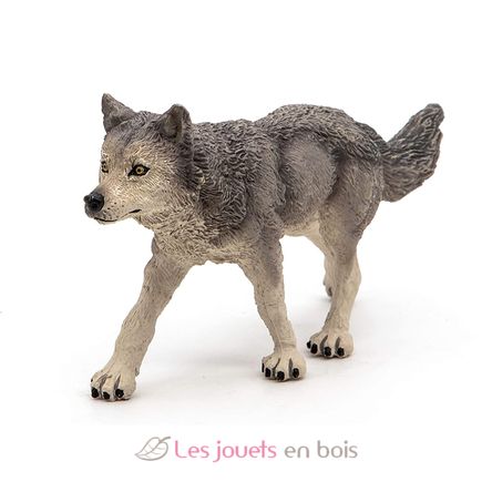 Figurina di lupo grigio PA53012-2930 Papo 7