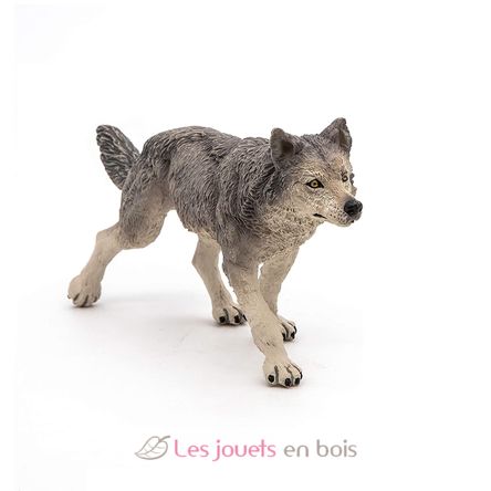 Figurina di lupo grigio PA53012-2930 Papo 5