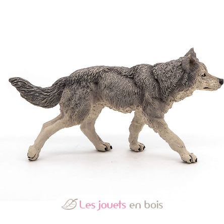 Figurina di lupo grigio PA53012-2930 Papo 4