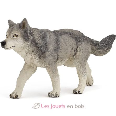 Figurina di lupo grigio PA53012-2930 Papo 1