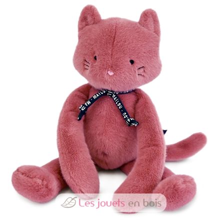 Peluche Gatto Méloé 37 cm - Polvere di rosa MA0199 Maïlou Tradition 1