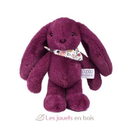 Peluche Coniglio Fleurette prugna 25 cm DC4704 Doudou et Compagnie 2