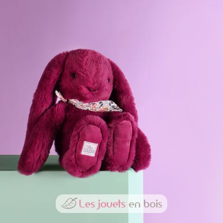 Peluche Coniglio Fleurette prugna 25 cm DC4704 Doudou et Compagnie 5