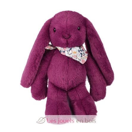 Peluche Coniglio Fleurette prugna 35 cm DC4705 Doudou et Compagnie 3
