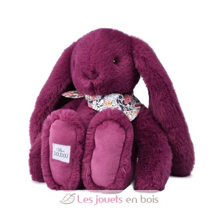 Peluche Coniglio Fleurette prugna 35 cm DC4705 Doudou et Compagnie 1