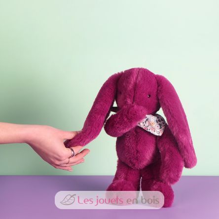 Peluche Coniglio Fleurette prugna 35 cm DC4705 Doudou et Compagnie 5