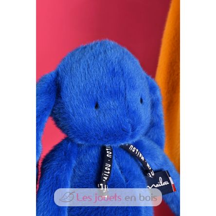 Peluche Coniglio Méloé 37 cm - Blu elettrico MA0325 Maïlou Tradition 2