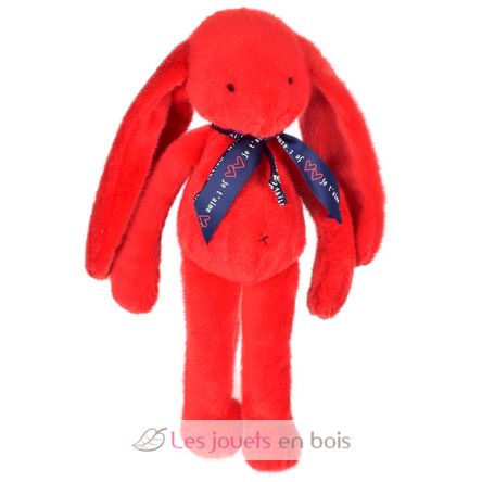 Peluche Coniglio Méloé 37 cm - Rosso passione MA0239 Maïlou Tradition 4