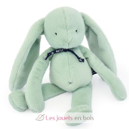 Peluche Coniglio Méloé 37 cm - Verde salvia MA0035 Maïlou Tradition 1