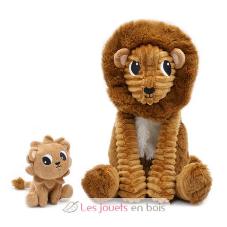 Peluche papà leone e il suo bambino DE76210 Les Déglingos 1