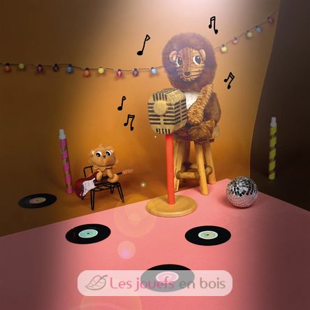 Peluche papà leone e il suo bambino DE76210 Les Déglingos 7