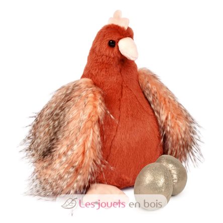Peluche gallina con uova dorate 28 cm HO3447 Histoire d'Ours 1