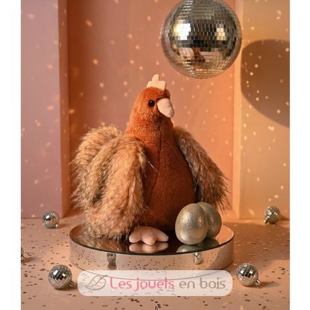 Peluche gallina con uova dorate 28 cm HO3447 Histoire d'Ours 6