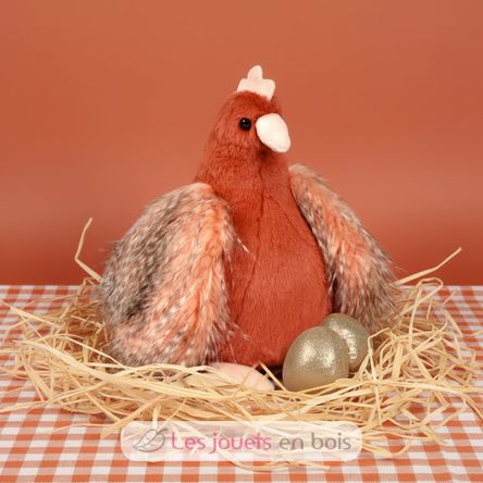 Peluche gallina con uova dorate 28 cm HO3447 Histoire d'Ours 5
