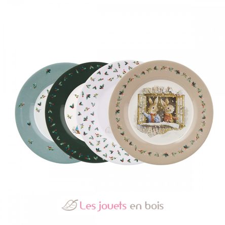 4 Piatti Peter Rabbit Natalizi 20 cm PJ-BP920NAS Petit Jour 2