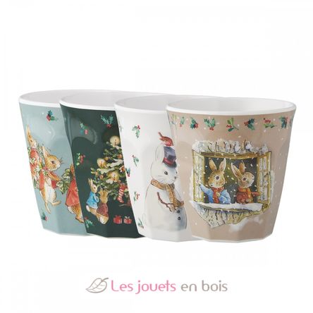 4 Bicchieri Peter Rabbit Natalizi PJ-BP711NAS Petit Jour 2