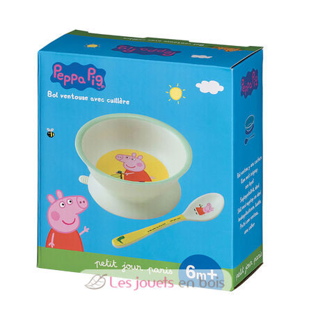 Ciotola a ventosa con cucchiaio PEPPA PIG PJ-PI702K Petit Jour 2