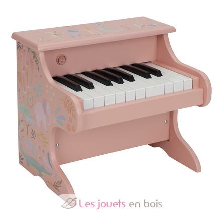 Pianoforte rosa in legno Safari Friends LD7477 Little Dutch 1