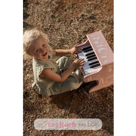 Pianoforte rosa in legno Safari Friends LD7477 Little Dutch 5