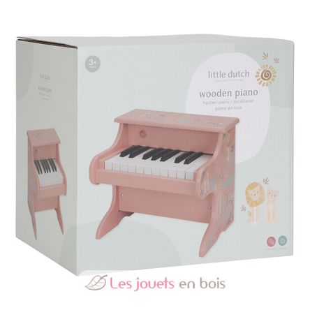 Pianoforte rosa in legno Safari Friends LD7477 Little Dutch 6