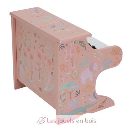 Pianoforte rosa in legno Safari Friends LD7477 Little Dutch 2
