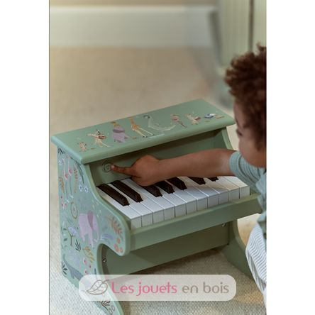 Pianoforte verde in legno Safari Friends LD7476 Little Dutch 3