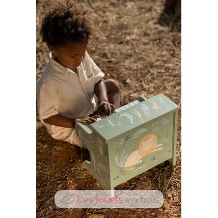 Pianoforte verde in legno Safari Friends LD7476 Little Dutch 5