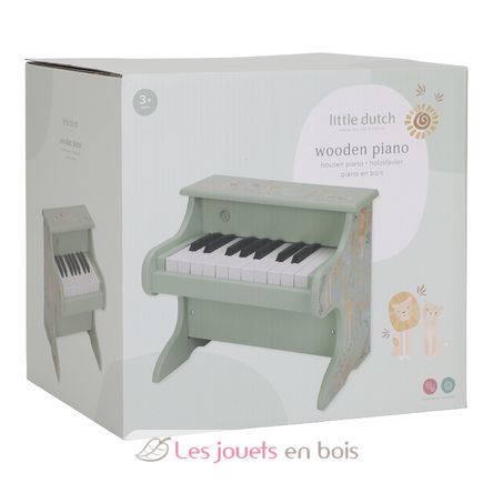 Pianoforte verde in legno Safari Friends LD7476 Little Dutch 6