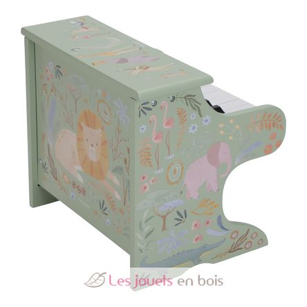Pianoforte verde in legno Safari Friends LD7476 Little Dutch 2