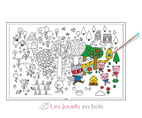 Poster da colorare P'tit Loup LTPOS-PSB01 Label'Tour Créations 2