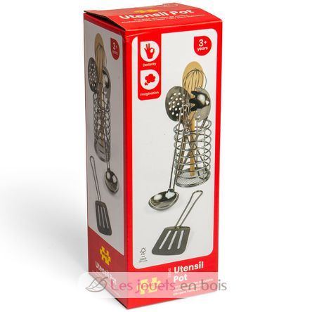 Utensili da cucina in metallo e legno BJ37041 Bigjigs Toys 4