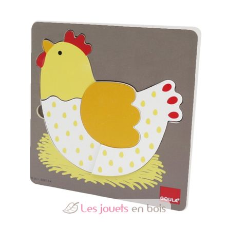 Puzzle uovo di gallina pulcino GO53027-4036 Goula 3