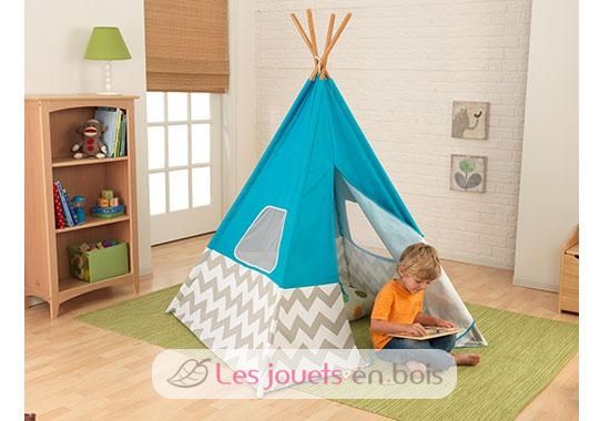 Tipi - turchese con chevron grigio e bianco KI00223-4337 Kidkraft 4