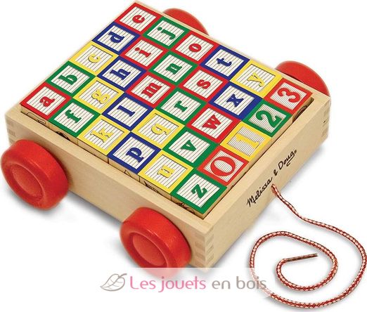 Carrello con cubi ABC-123 M&D11169-4556 Melissa & Doug 1