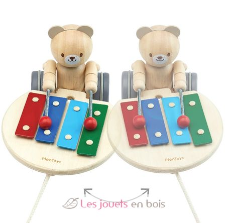 Tirare lungo l'orso musicale PT5271 Plan Toys 2