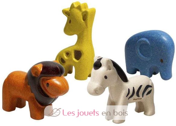 Figurine - 4 animali della savana PT6128 Plan Toys 1