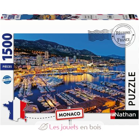 Puzzle Una notte nel porto di Monaco 1500 pezzi NA12002012 Nathan 1