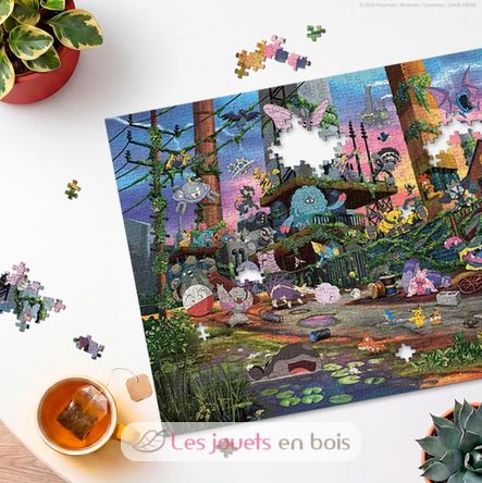 Puzzle Pokemon Jolteon e Centrale Elettrica 1000 pz RAV12002034 Ravensburger 2