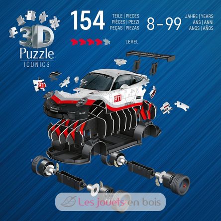 Puzzle 3D Porsche 911 GT3 Cup 108 pezzi RAV12008039 Ravensburger 2