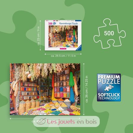 Puzzle Mercato delle spezie in Marocco 500 pezzi RAV12001816 Ravensburger 3