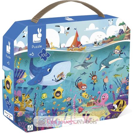 Puzzle Il fondale marino 100 pezzi J02394 Janod 1