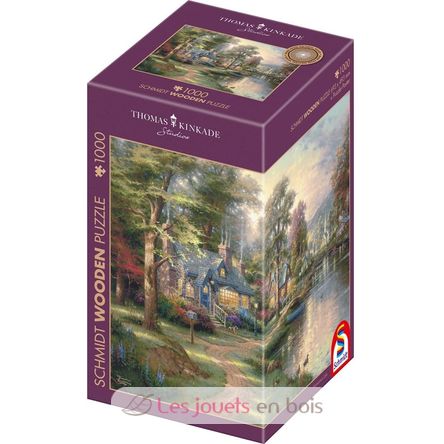 Puzzle in legno Villaggio in riva al lago 1000 pezzi S-59800 Schmidt Spiele 2