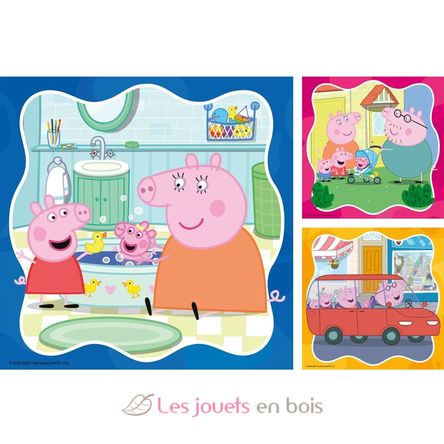 Puzzle Peppa Pig In famiglia 3x49 pcs RAV12004288 Ravensburger 2