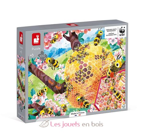 Puzzle La vita delle api 100 pezzi J08627 Janod 2