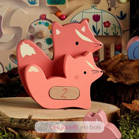 Animali in legno da impilare e contare V7125 Vilac 5