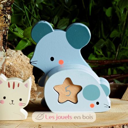 Animali in legno da impilare e contare V7125 Vilac 3