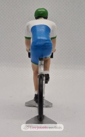 Figurina di ciclista R Maglia blu verde e bianca FR-R17 Fonderie Roger 2