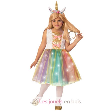 Costume per bambini Unicorno con LED, 5-7 anni R701066FR-T57 Rubies 1